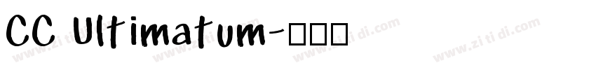 CC Ultimatum字体转换